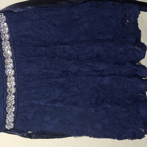 Navy Blue Cocktail Dress - Picture 2 of 5